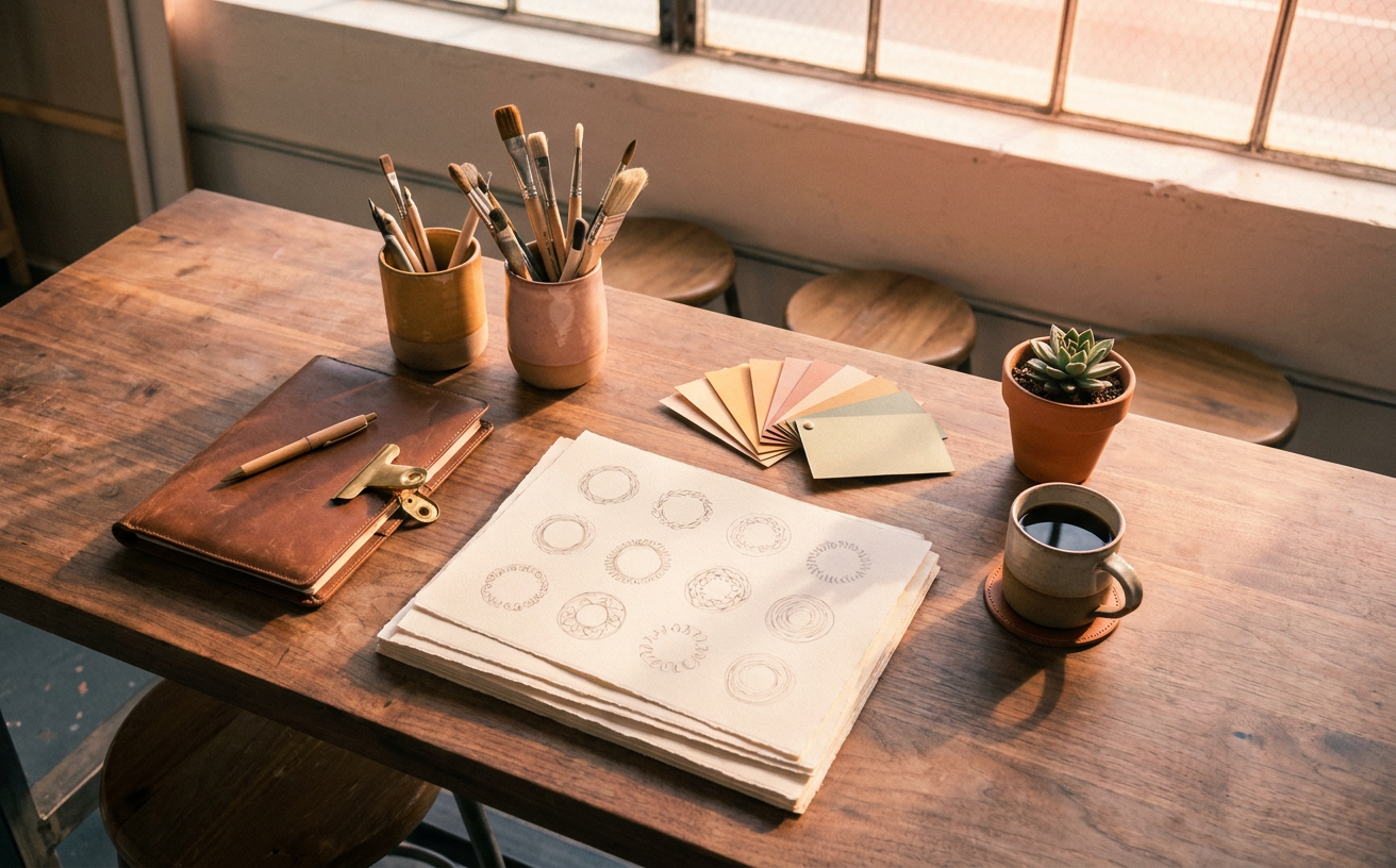 Editorial still-life photograph for the Brand Identity service