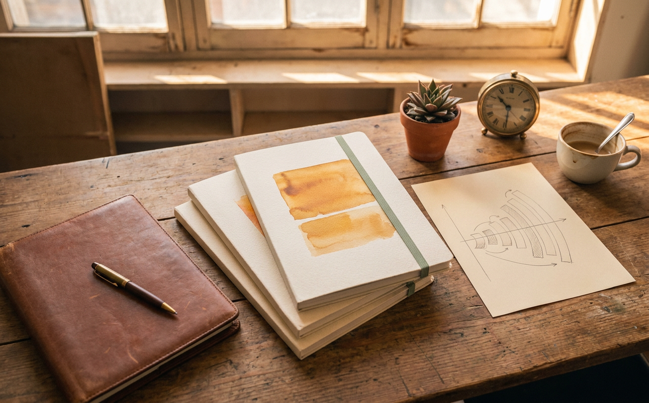 Editorial still-life photograph for the Document Design service