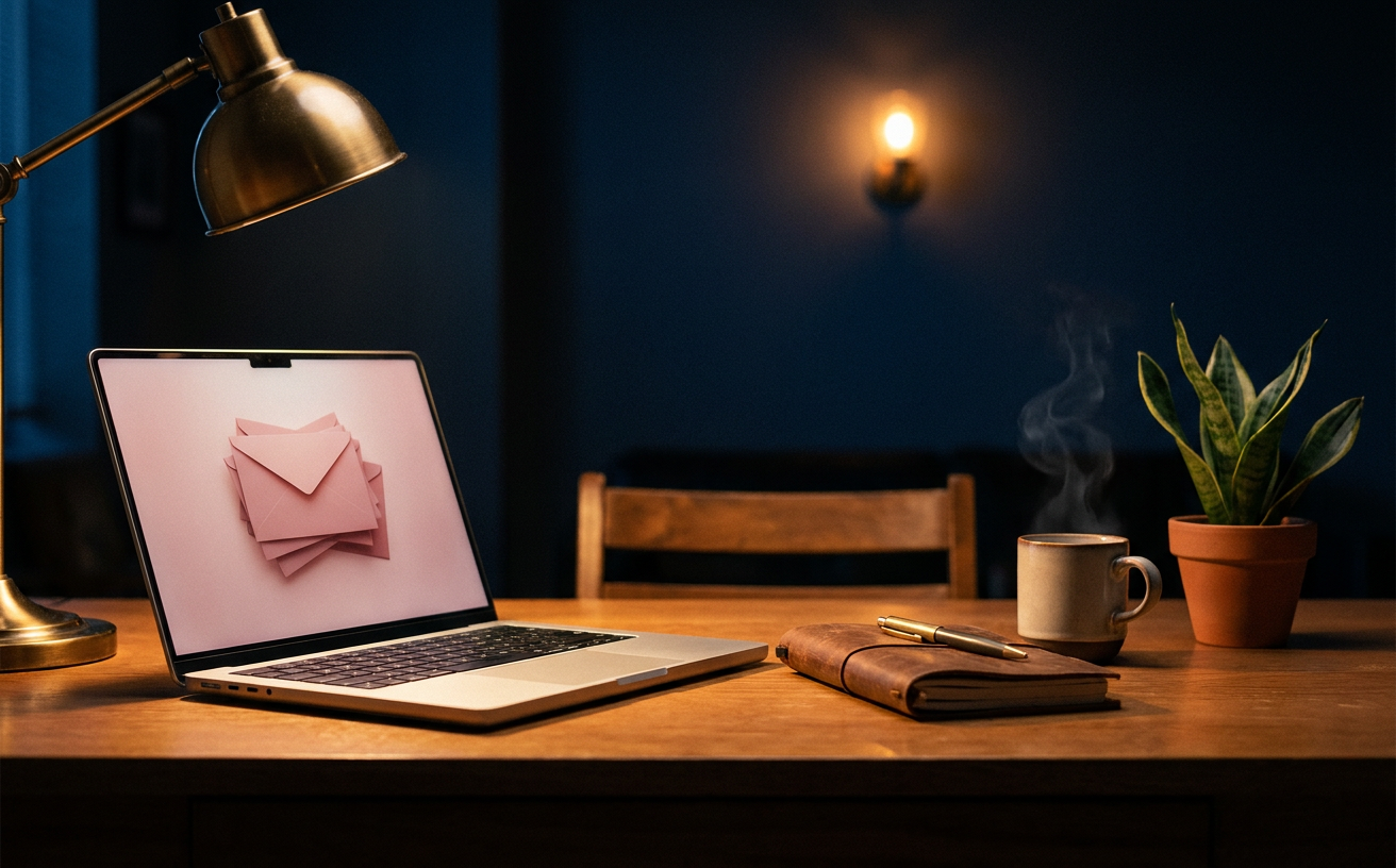 Editorial still-life photograph for the Email Security service