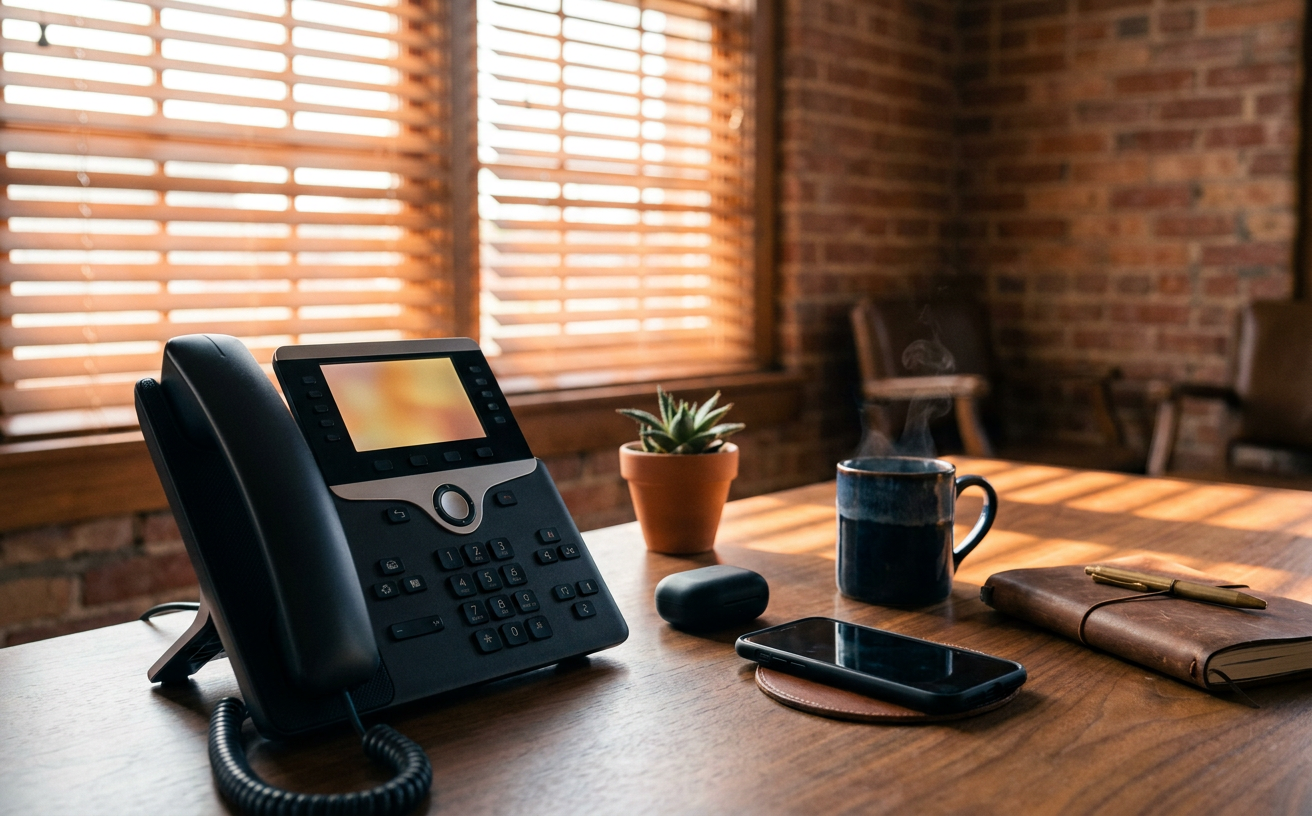 Editorial still-life photograph for the Phone Systems and VOIP service