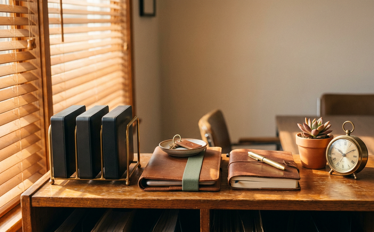 Editorial still-life photograph for the Secure Backup service