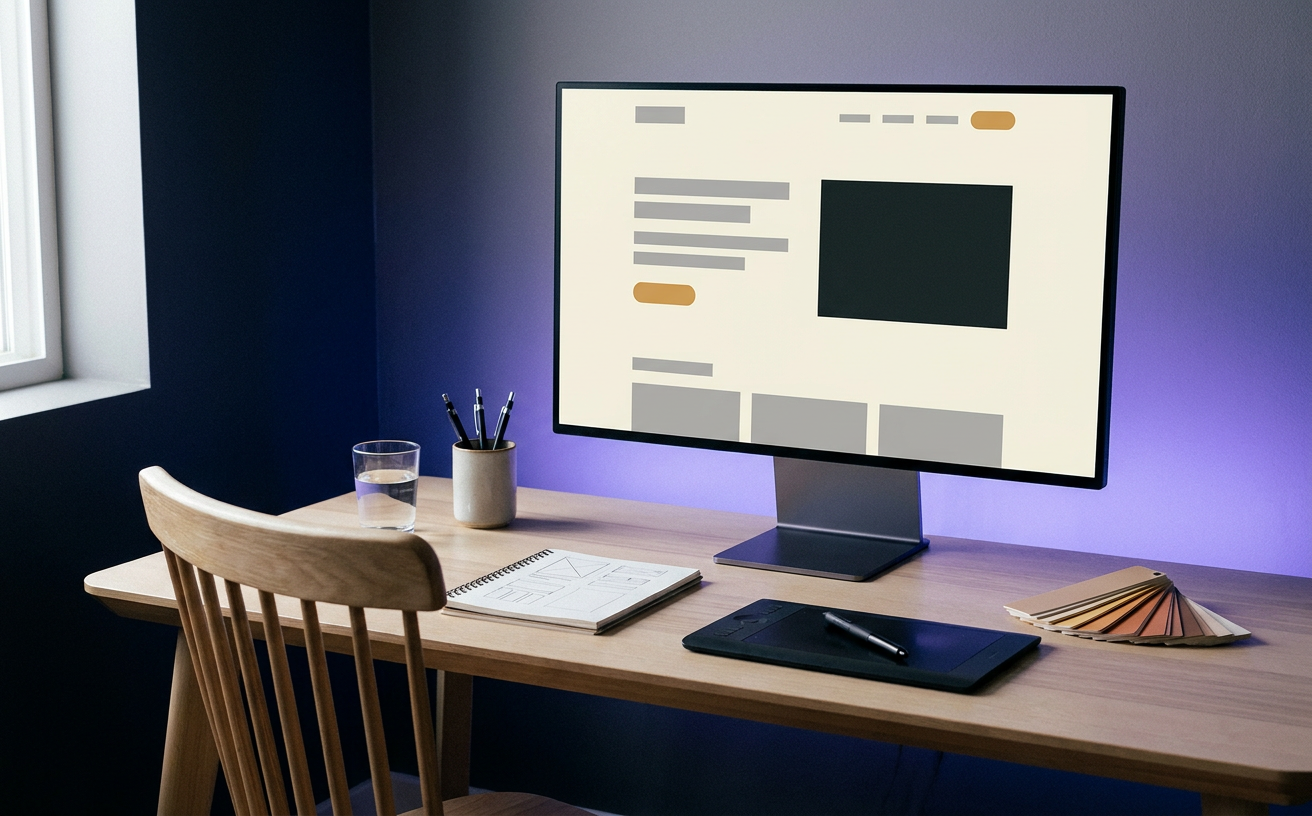Editorial still-life photograph for the Web Design service